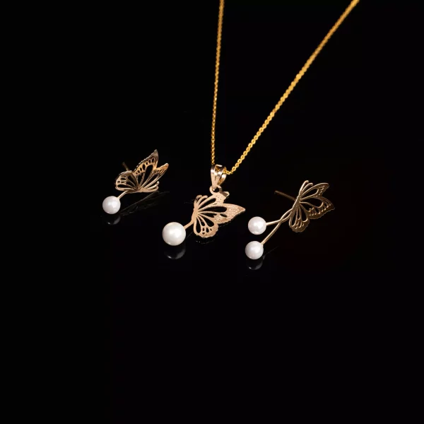 نیم ست مروارید پروانه 8029 نیم ست مروارید پروانه 8029