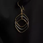 گوشواره آویز مربع 2081