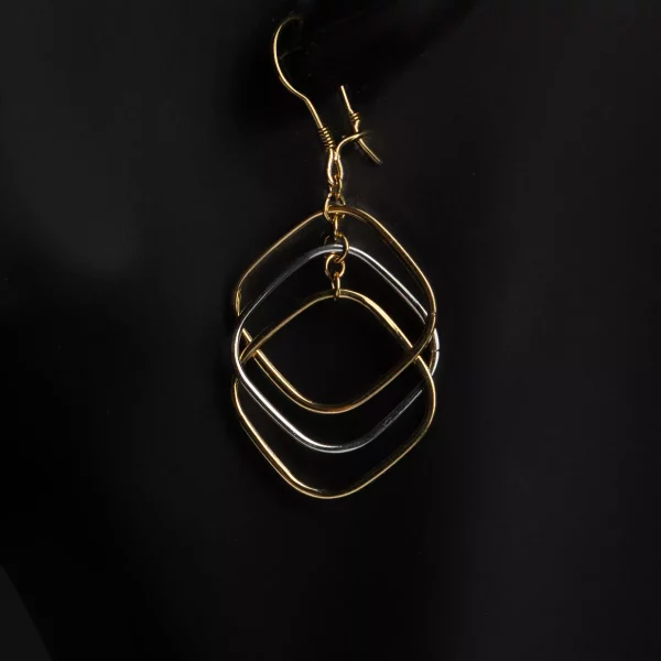 گوشواره آویز مربع 2081