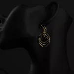 گوشواره آویز مربع 2081