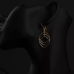 گوشواره آویز مربع 2081