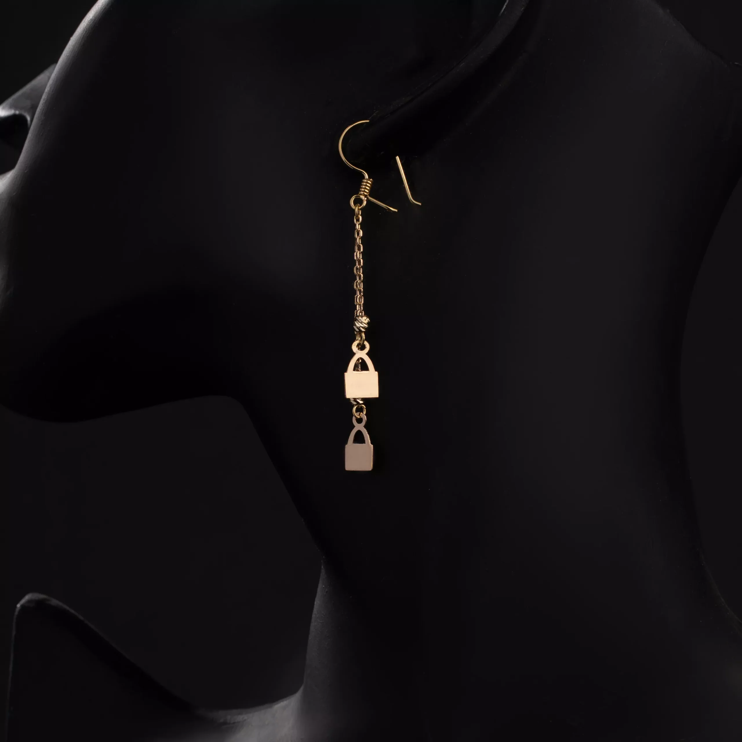 گوشواره آویز قفل 2093